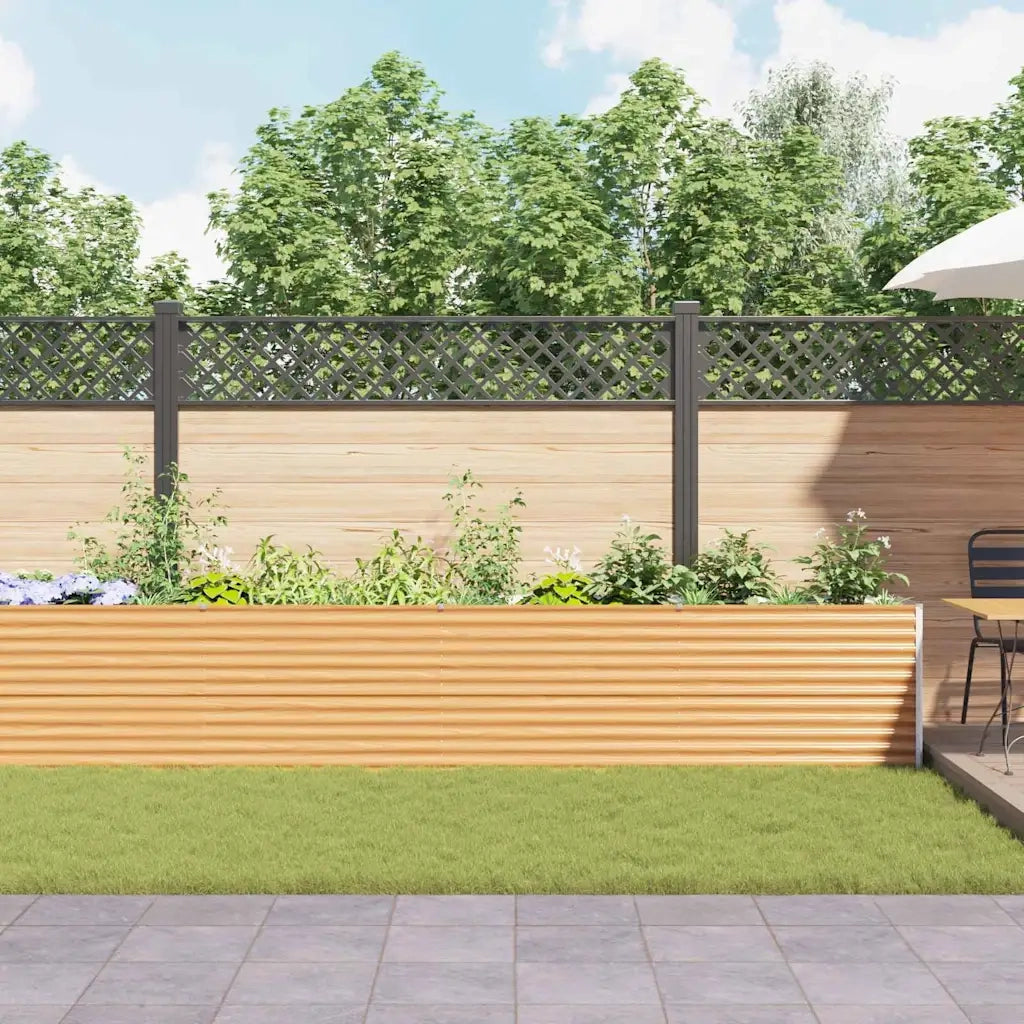 Fioriere | Cassetta per fiori | Letto rialzato da giardino 485 x 50 x 68 cm Acciaio zincato
