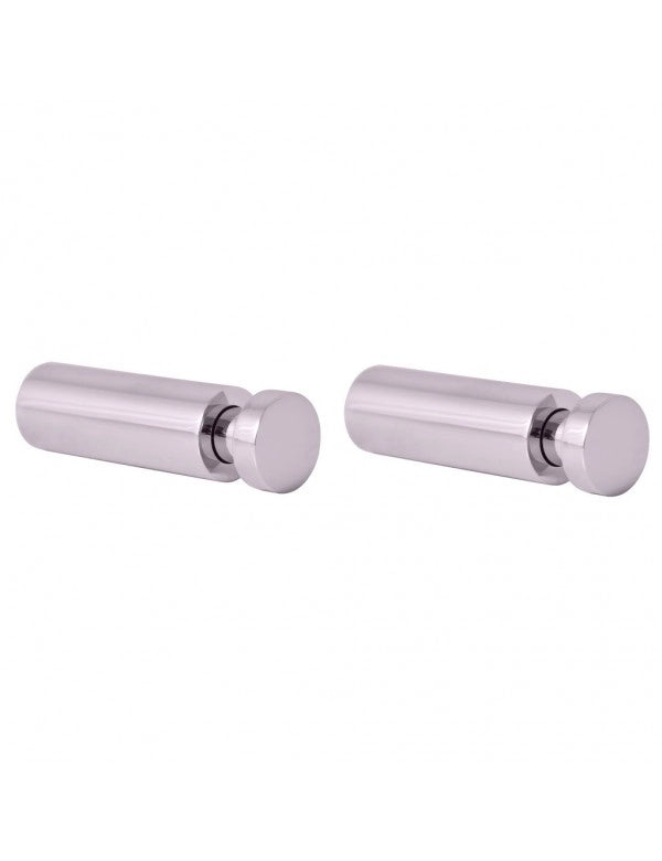 Set di 2 ganci singoli COLORADO in ottone cromato 5cm x Ø 1,6cm