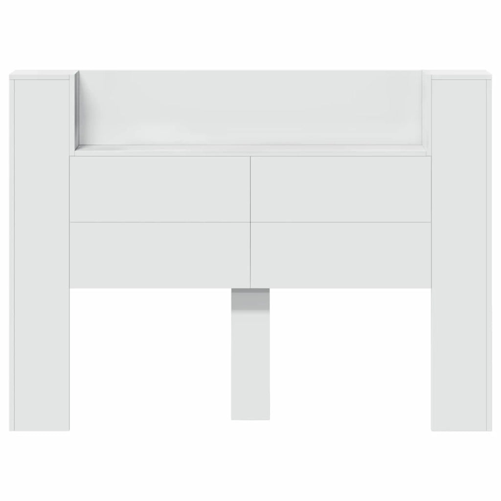 Testata con Mobile e LED Bianco 140 x 16,5 x 103,5 cm