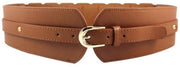 Riem per donna - Cintura elastica ampia - 6 cm larga 70-83 cm - 1 pezzo - Comodo e regolabile - Chiusura metallica moda - Marrone