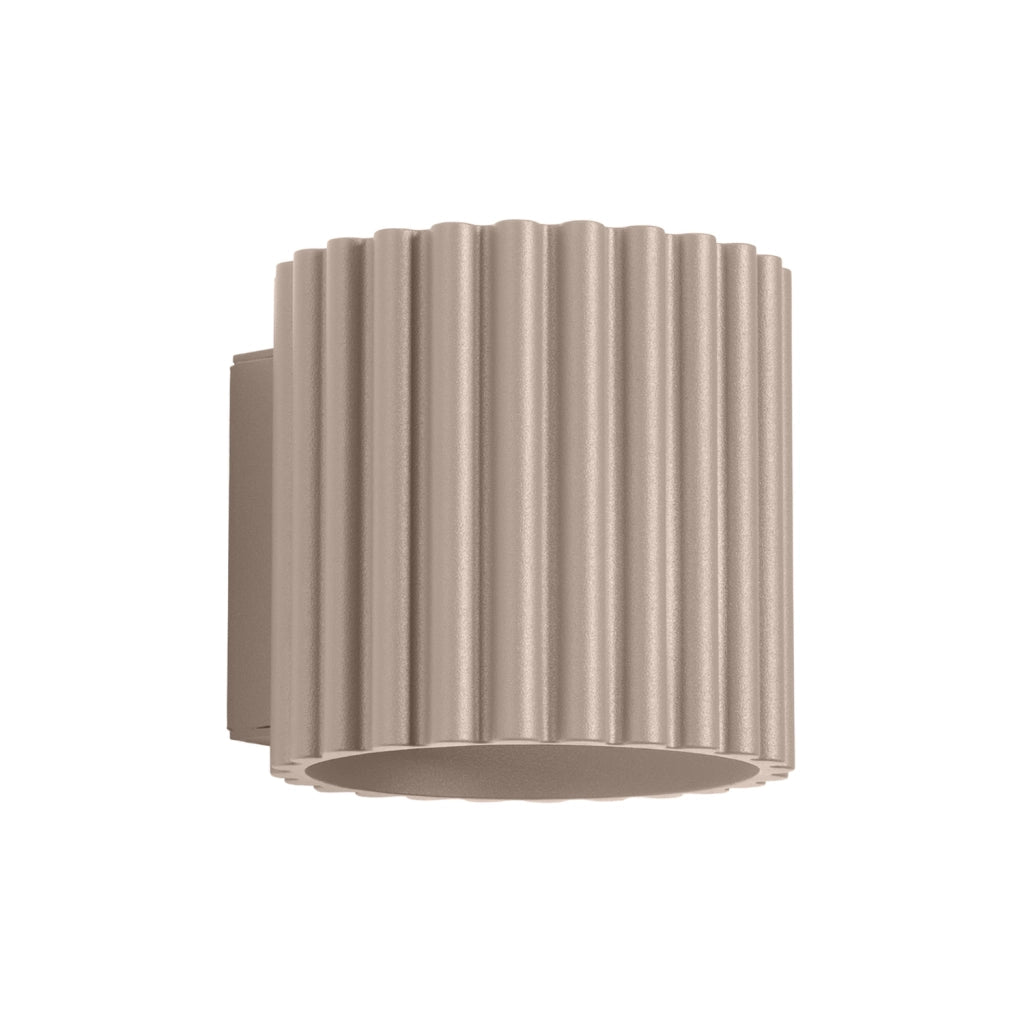 Applique taupe tubo rigato 10cm su-giù G9 VISTAO PureLume