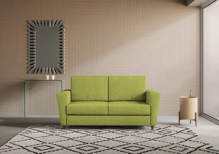 Divano 2 Posti 152x85x85 cm Yasel in Tessuto Verde