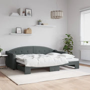 Divano Letto con Letto Estraibile-Sofa Letto-Daybed Grigio Scuro 80x200 Tessuto 575906