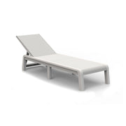 Lettino prendisole Shawinigan, Sdraio da giardino, Letto pieghevole outdoor, Sedia reclinabile, 188x58 h29 cm, Bianco