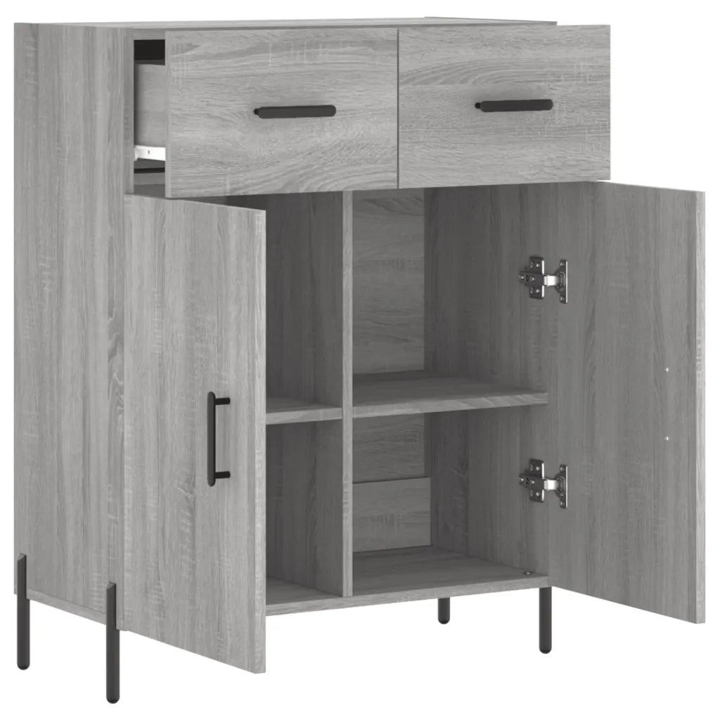 Credenza | Madia | Buffet da pranzo | Armadio da pranzo Grigio Sonoma 69,5x34x90 cm in Legno Multistrato