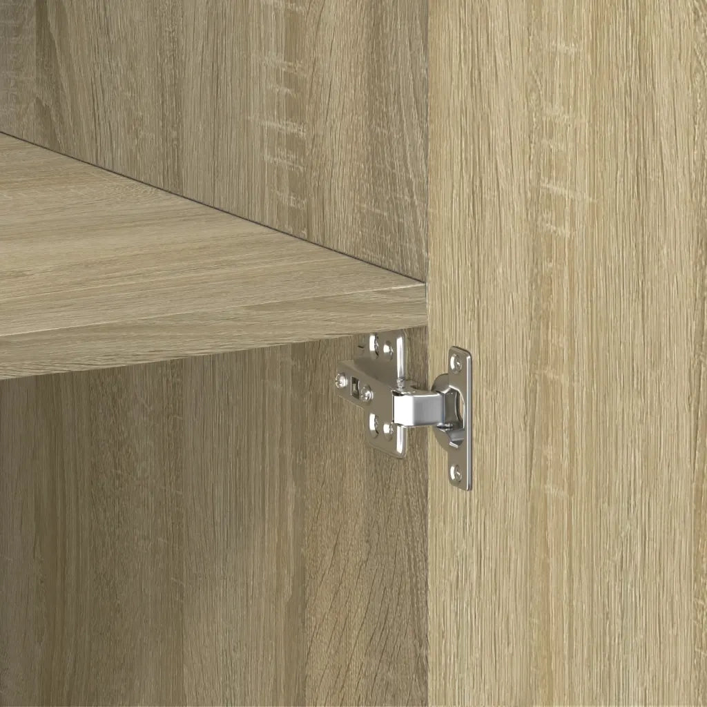 Credenza-Buffet-Armadio da cucina Rovere Sonoma 80x42,5x185 cm in Legno Multistrato