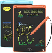 Tavolo da disegno LCD - 8,5 Pollici - per bambini - Portatile e digitale - Blu/Rosso - 2 pezzi