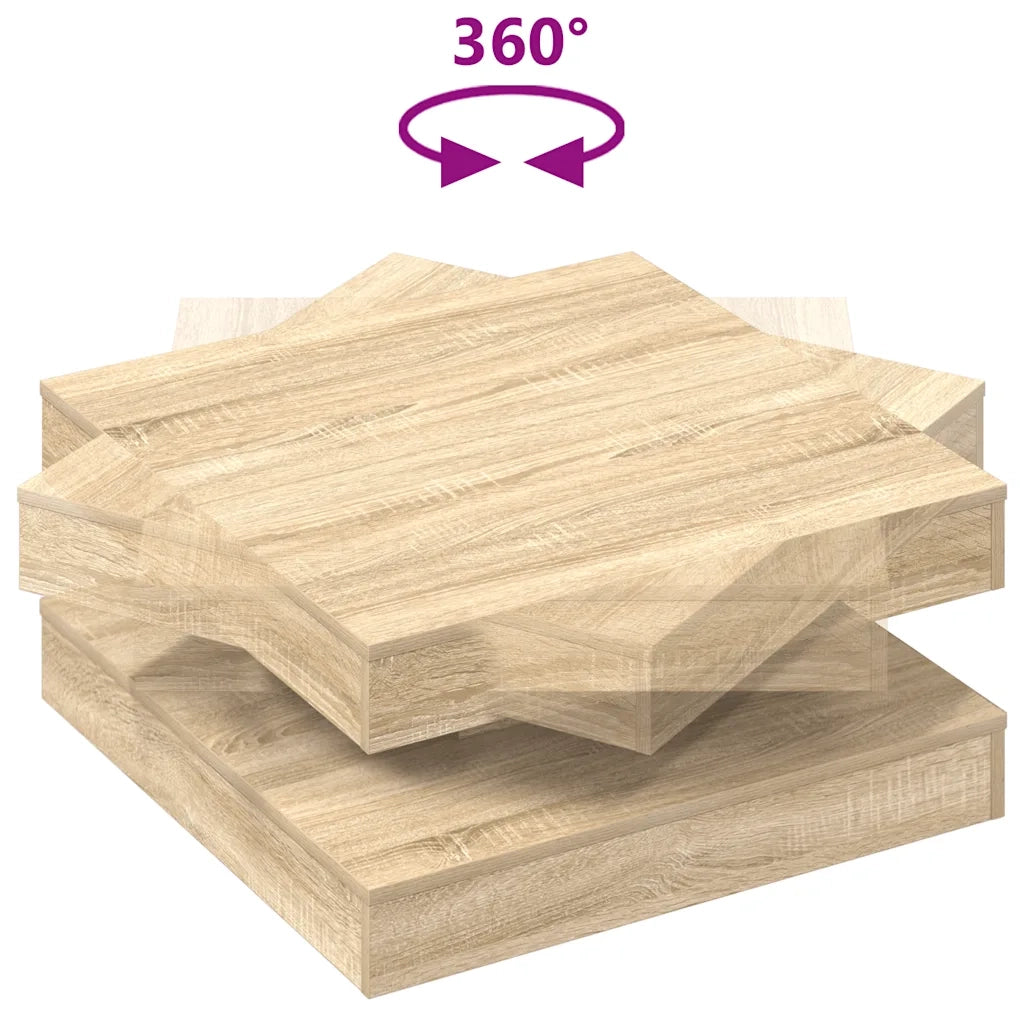 Tavolino da Caffè Girevole a 360 Gradi Sonoma 70x70x34,5 cm 858481