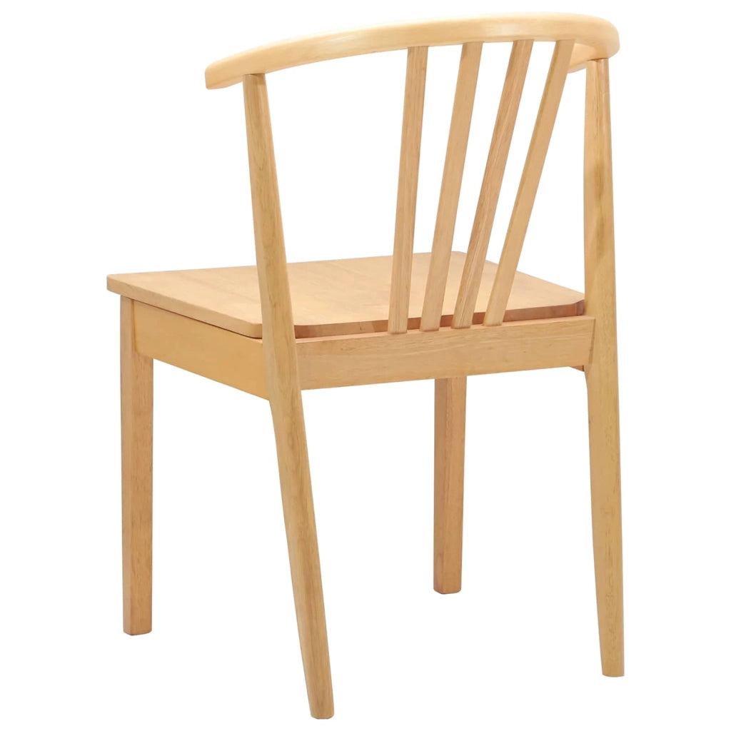 Sedia da pranzo 2 pcs Naturale Legno di gomma massiccio 42020396