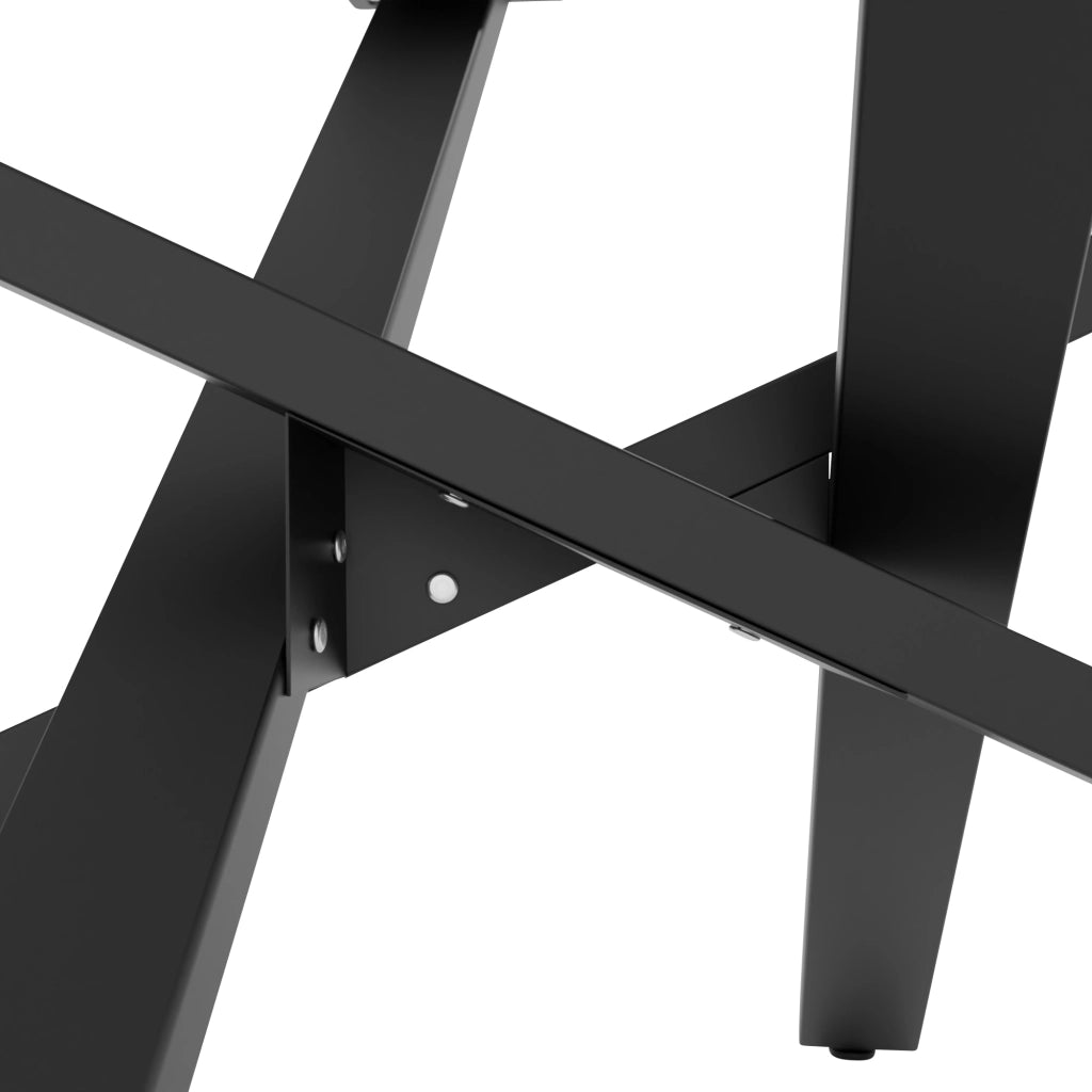 Gambe del tavolo Jimmy nero,160x80x72 cm