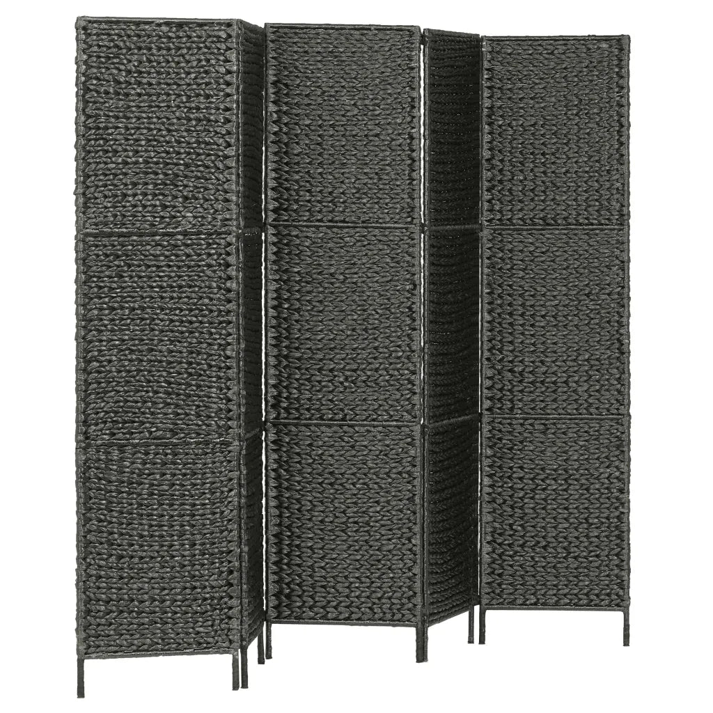Divisorio Ambienti | Divider per stanze | Paravento a 5 Pannelli Nero 193x160 cm in Giacinto d'Acqua