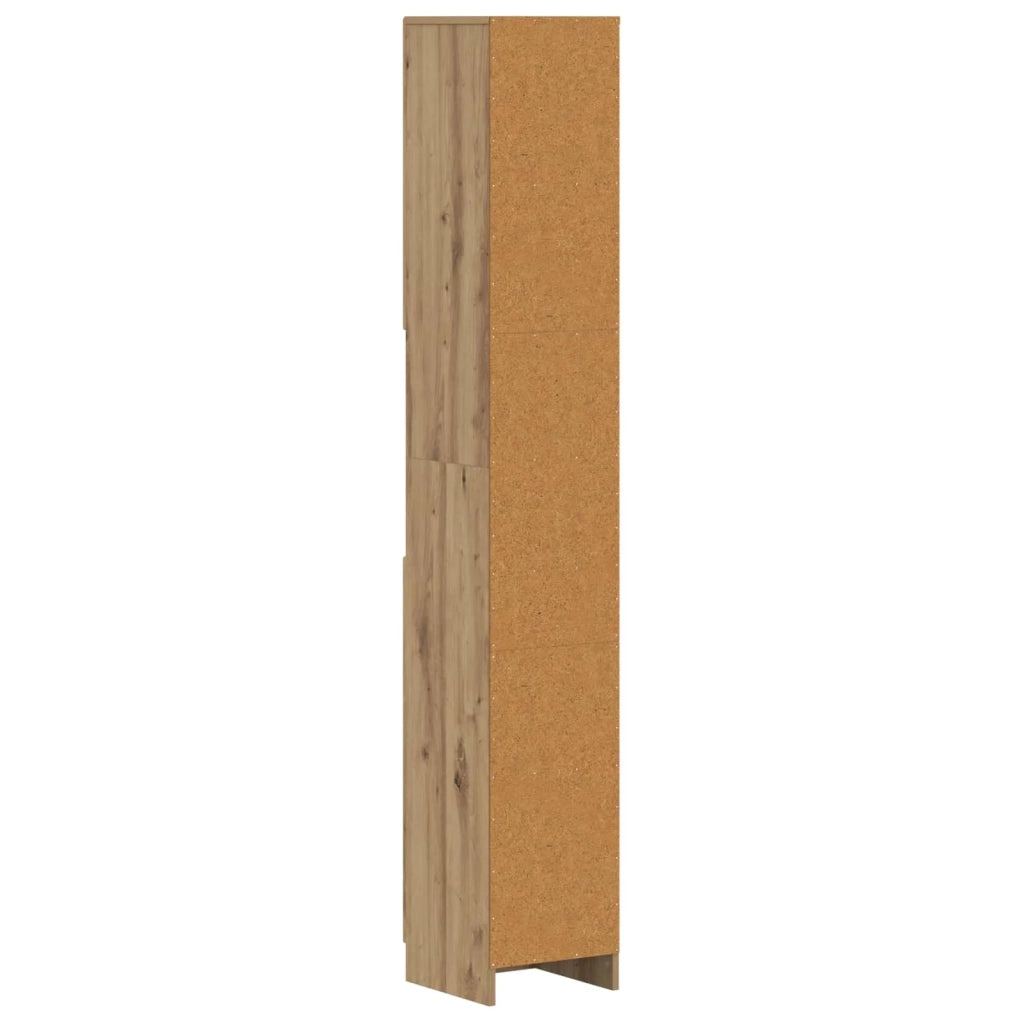 Armadio da Bagno con Ripiano Aperto UTRECHT Rovere Artigianale 897704