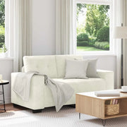 vidaXL Divano Divanetto Crema 120 cm in Velluto