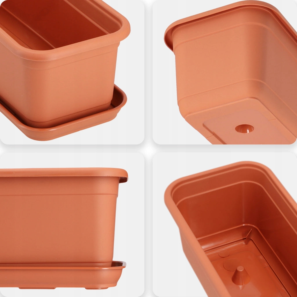 Vaso da fiori KADAX per balcone, 80 cm, con base oblunga