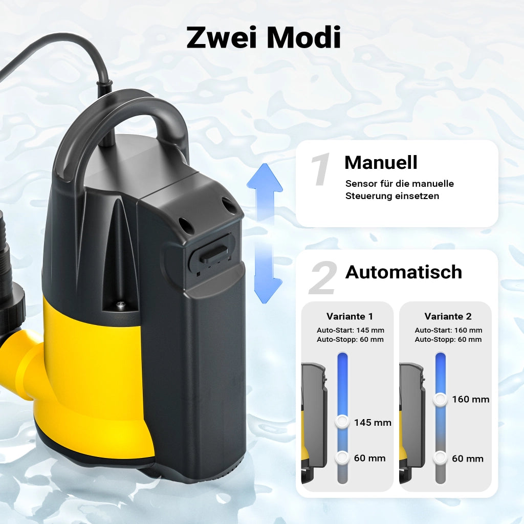 Pompa sommersa acque nere 6000 l/h 250 w prevalenza 5,5m Elettropompa a immersione