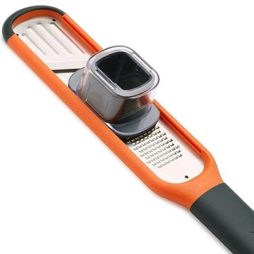 Trade Shop - Affettatrice Manuale Affetta Taglia Verdure Grattugia Julienne Regolabile 2 In 1 -