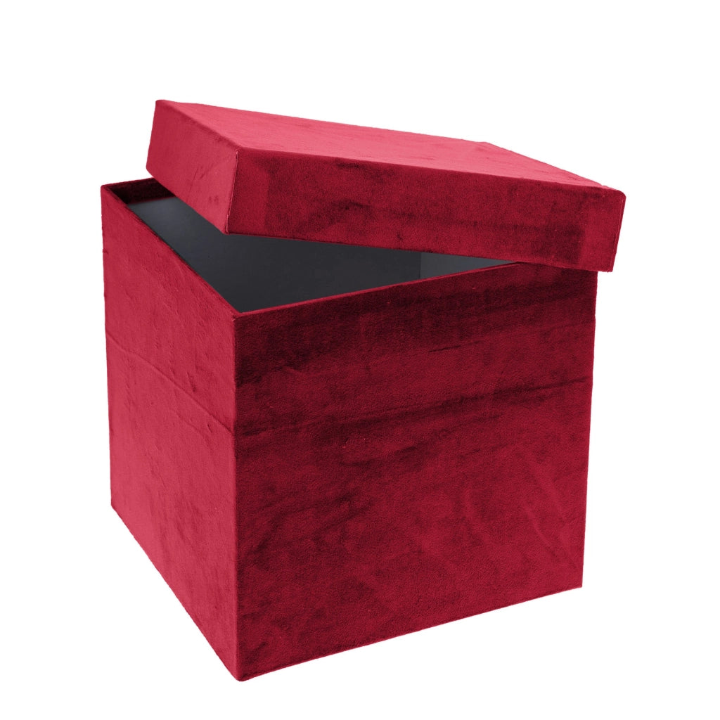Set 2 Scatole Quadrate in Velluto H 265 cm