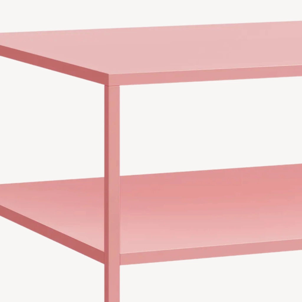 Tavolino da Salotto 'Solund' Metallo - Rosa [en.casa]
