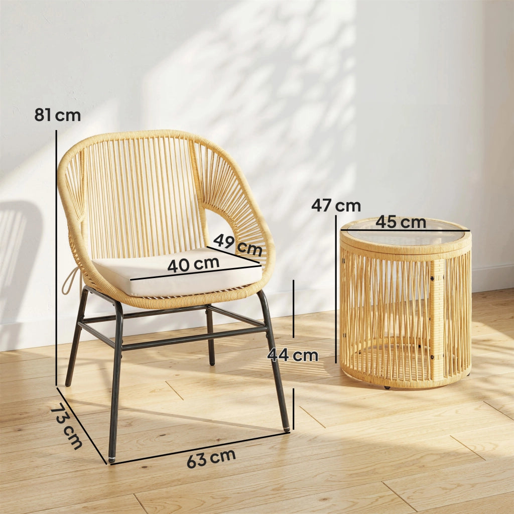 Divano angolare 3 posti ¨C zephmum ¨C beige, cuscini amovibili, con tavolo in vetro