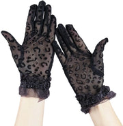Manopole a protezione solare a manica a rete nera sexy vintage per donne opera classica manopole allungabili per matrimoni