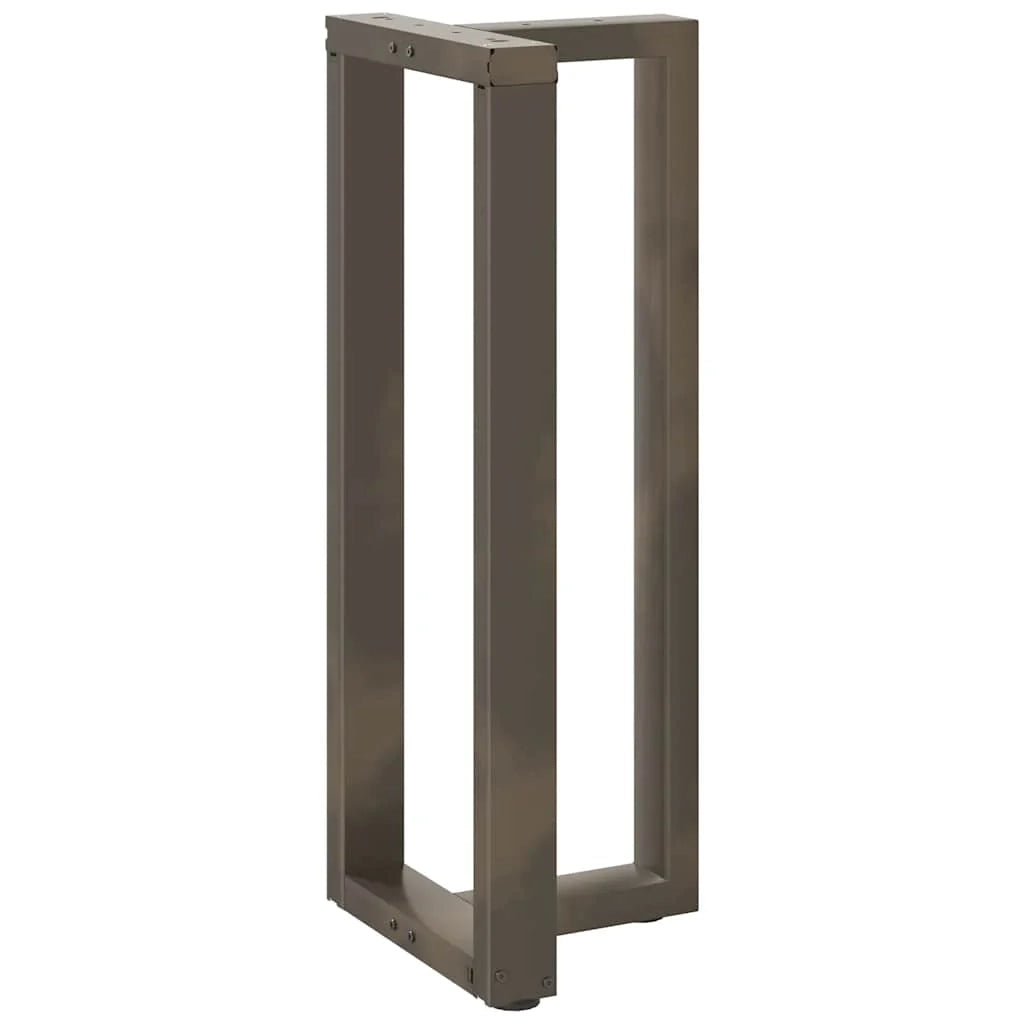 Set di 2 gambe per tavolo da bar a forma di T con piedini regolabili 50 x 35 x 100 cm acciaio nero 02_0057353