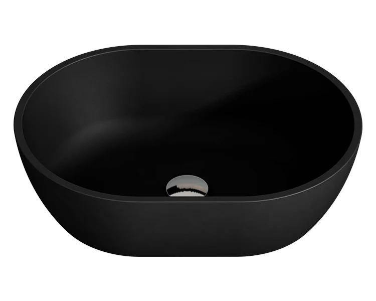 Lavabo da appoggio Solid Surface MONACO - nero