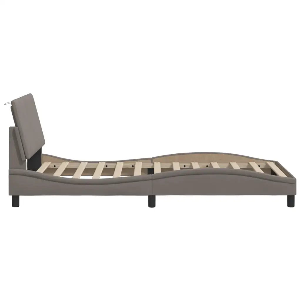 Giroletto senza Materasso Hanko Tortora 100x200 cm in Tessuto 3310374