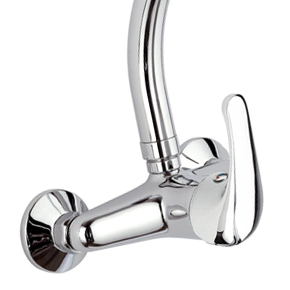 Rubinetto lavello a muro con leva frontale - serie 35