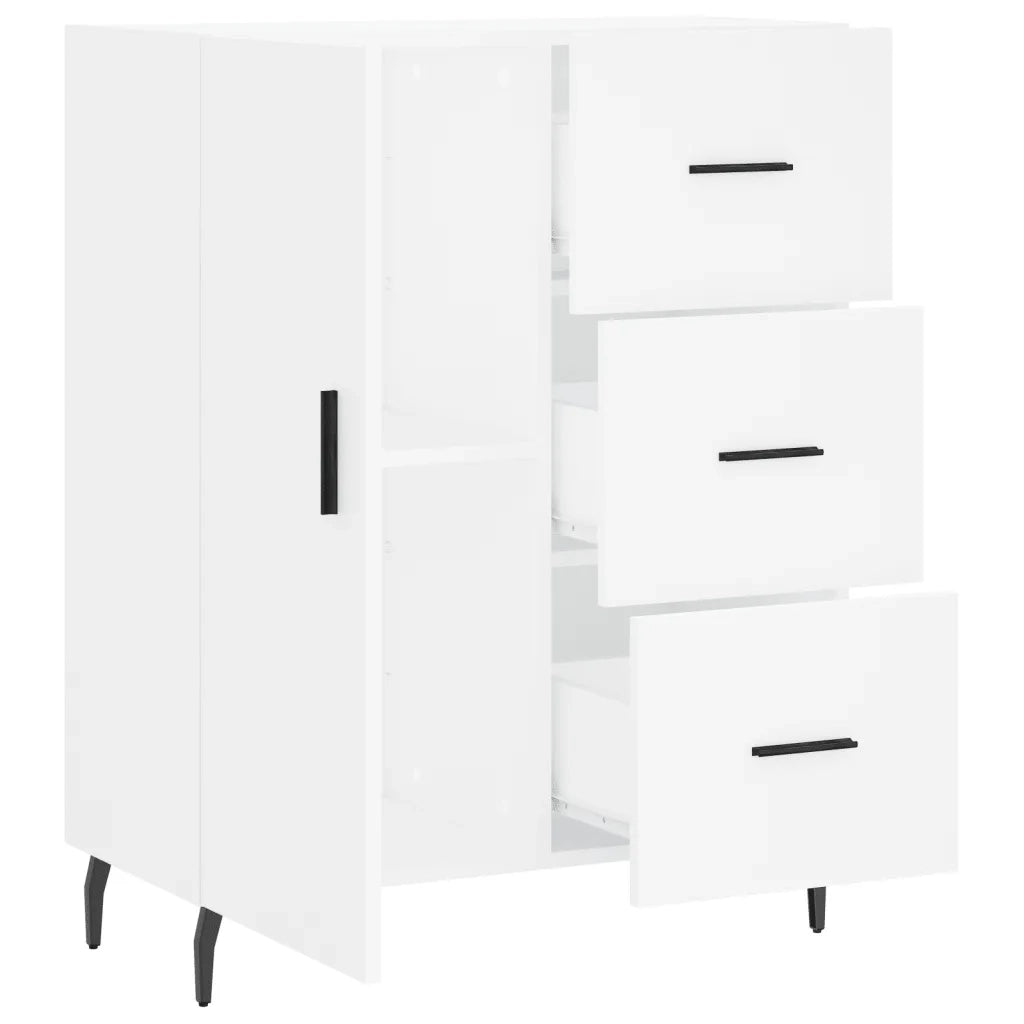 Credenza-Buffet-Armadio da cucina Bianca 69,5x34x90 cm in Legno Multistrato 103042