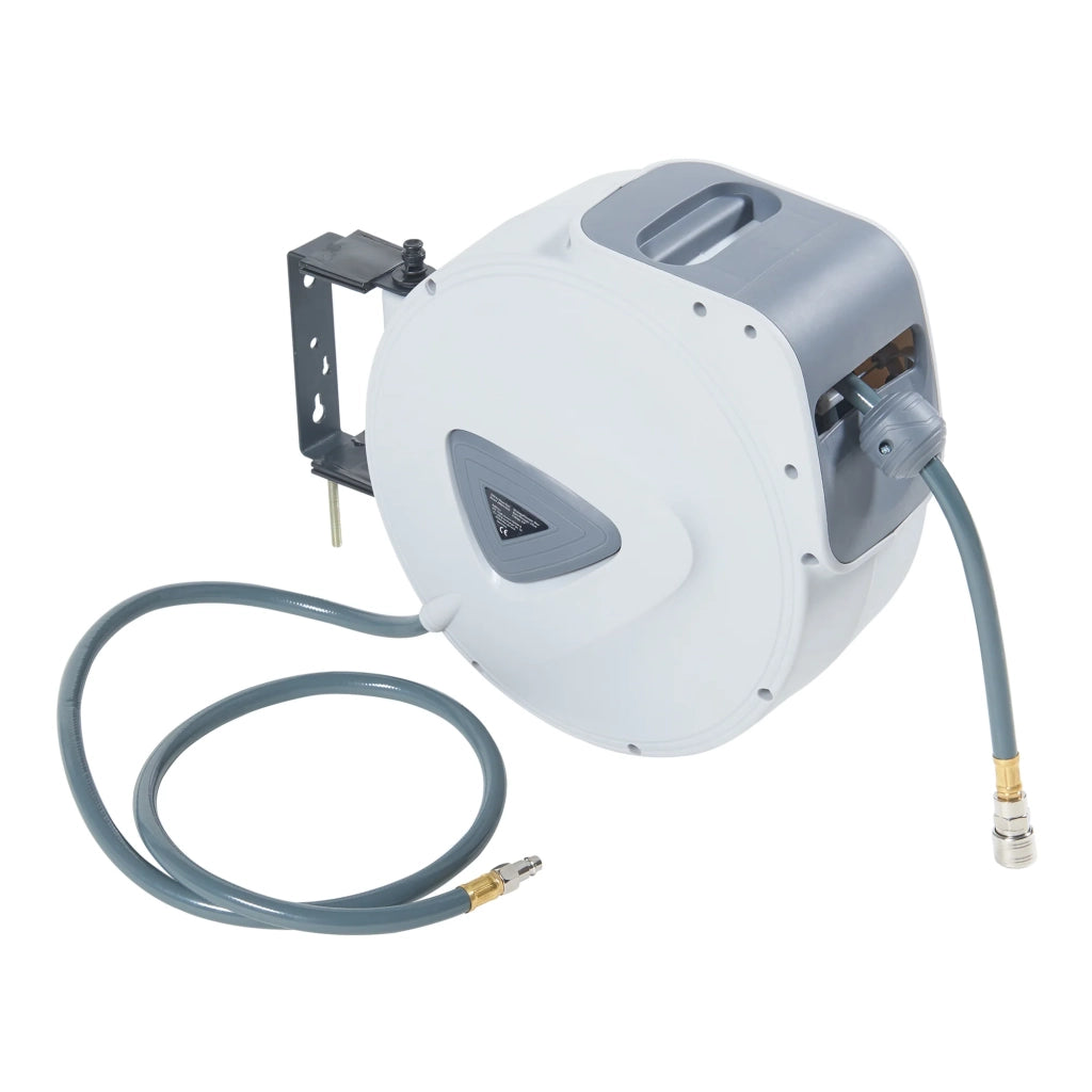 Avvolgitubo per aria compressa con tubo da 30 + 2 m bianco/grigio 03_0009357