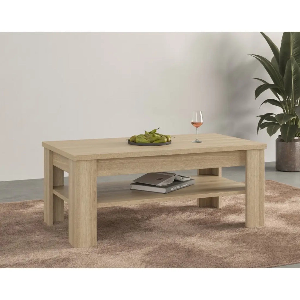 Tavolino basso COPA – 120x50x65 cm – Rovere elegante – Design scandinavo