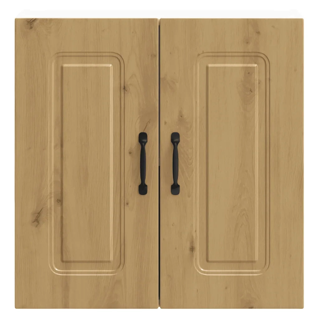 Pensile da cucina 60 x 31 x 60 cm pratico spazio contenitivo design in rovere lavorato a mano legno composito 02_0049991