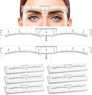 100 pezzi di stencil per sopracciglia lineari - adesivi per sopracciglia lineari da gettoni, stencil per microblading per sopracciglia, strumenti per misurare e definire le sopracciglia, strumenti per mappare le sopracciglia