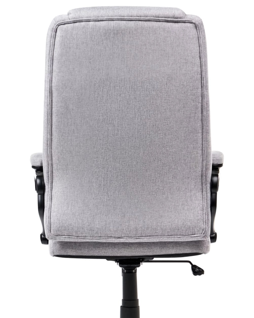 Sedia direzionale da ufficio con regolazione dell'inclinazione imbottitura spessa grigio lino design elegante