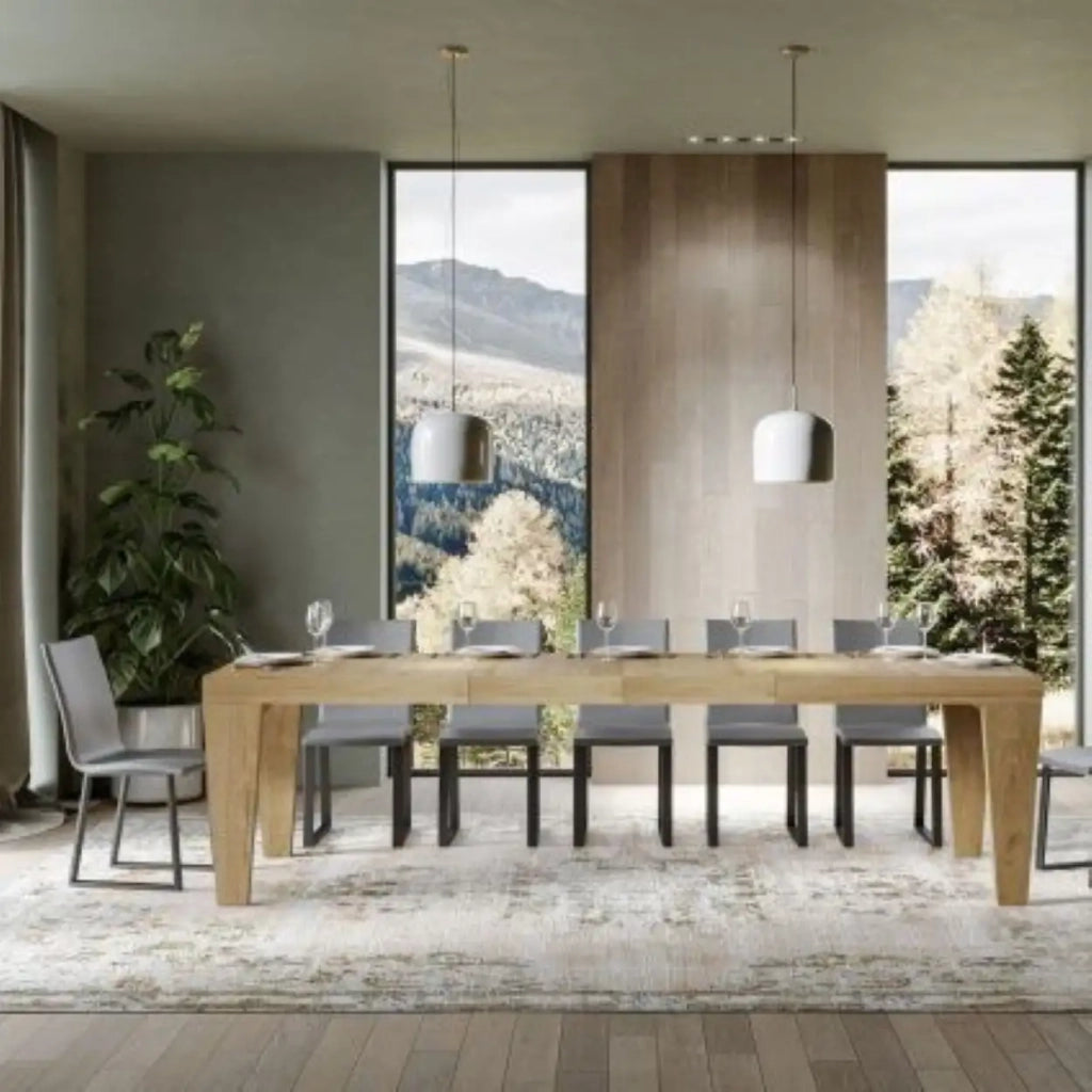 Tavolo allungabile 200/304x90 cm Spimbo Premium colore quercia natura