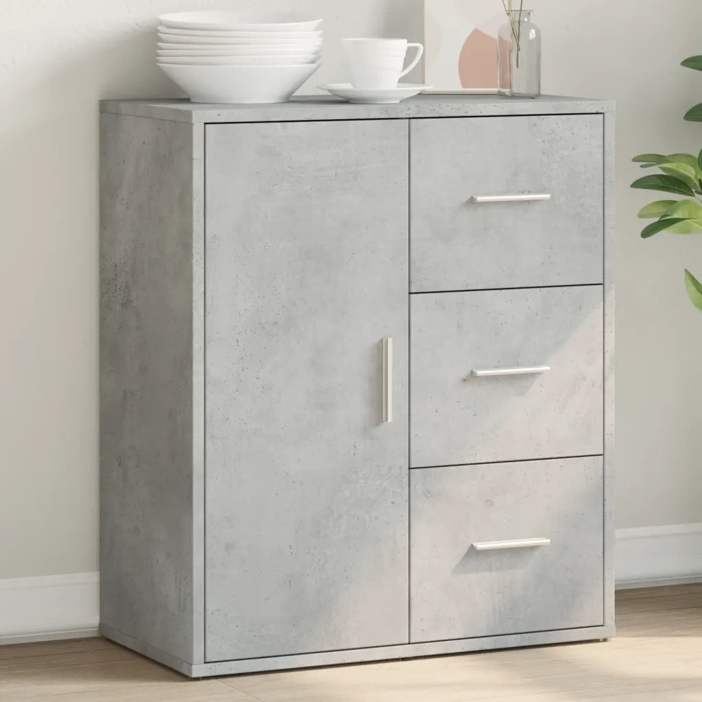Credenza | Madia | Buffet da pranzo | Armadio da pranzo Grigio Cemento 60x31x70 cm in Legno Multistrato