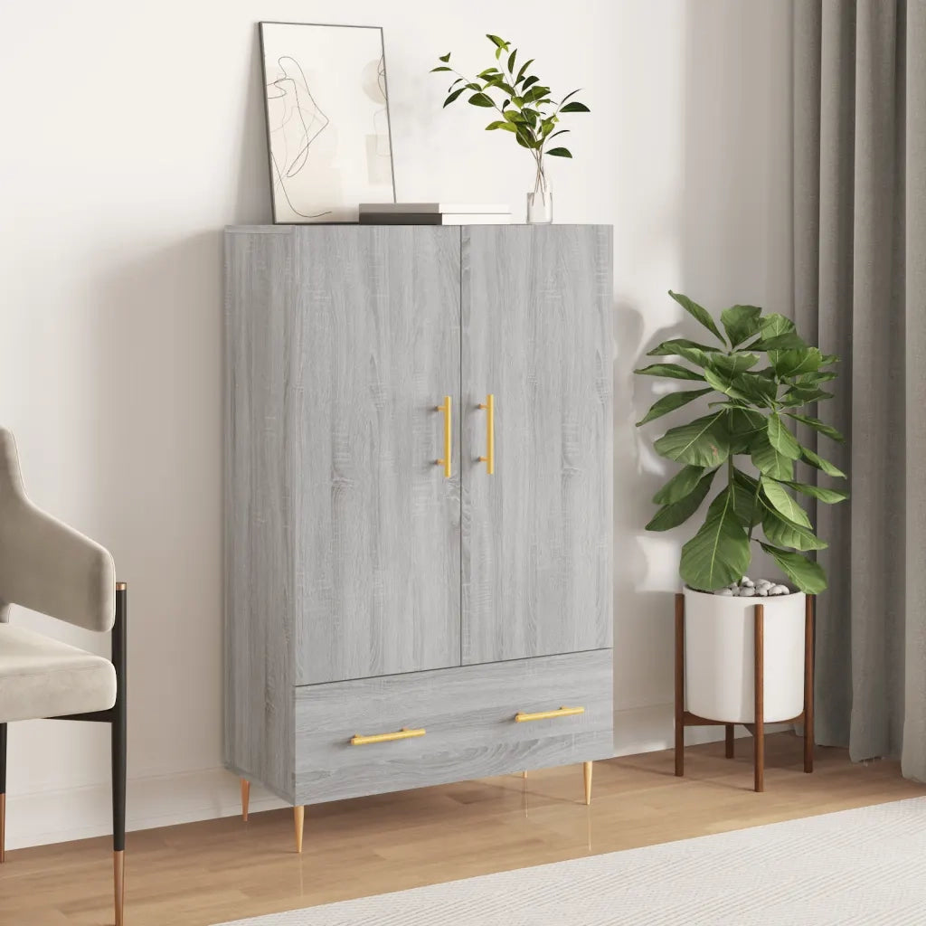 Credenza Grigio Sonoma 69,5x31x115 cm in Legno Multistrato 828226