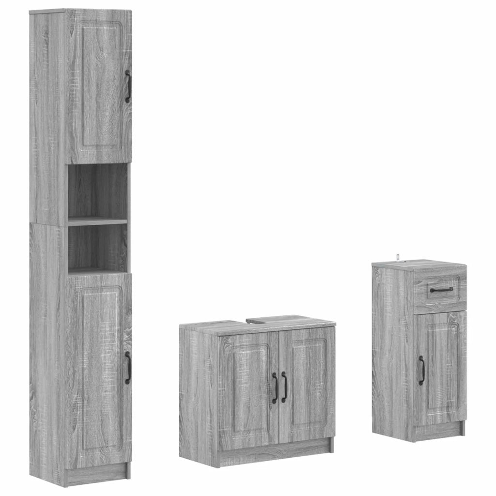 Set di armadietti da bagno in 3 pezzi UTRECHT 3417897