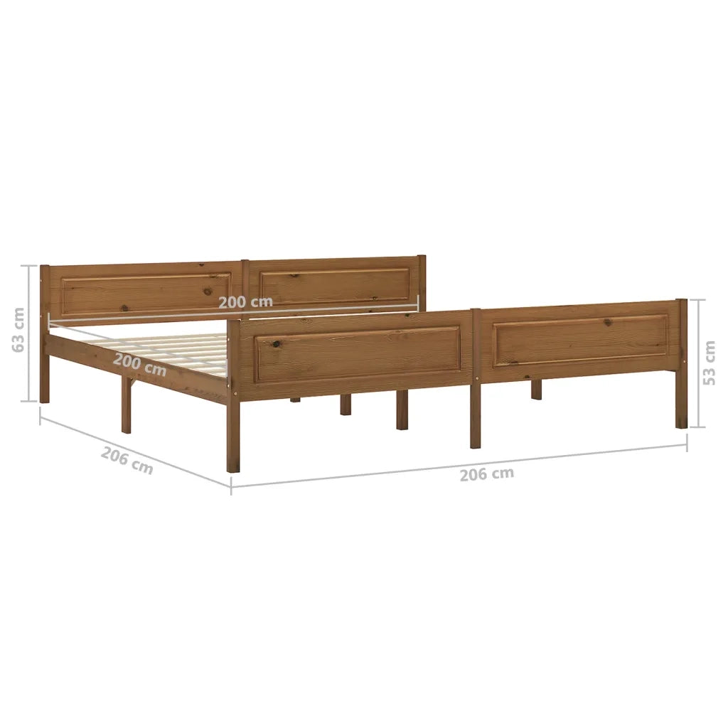 Giroletto Marrone Miele in Legno Massello di Pino 200x200 cm cod mxl 60759