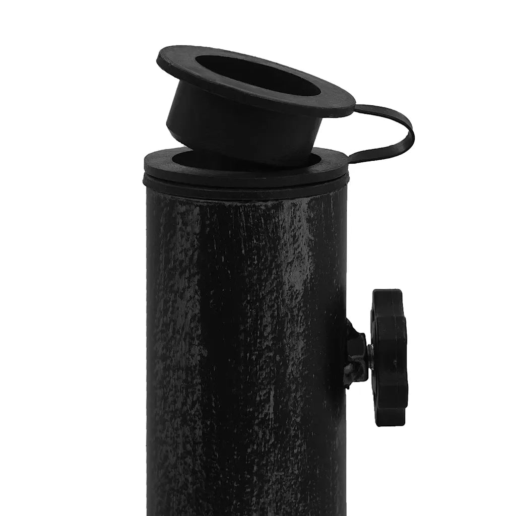 Base per ombrellone-Supporto per ombrellone Nera 47x47x33 cm in Ghisa