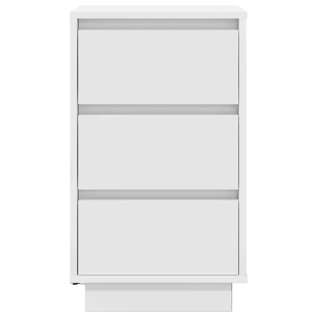 vidaXL Comodini con Luci LED Bianco 38x34x65 cm