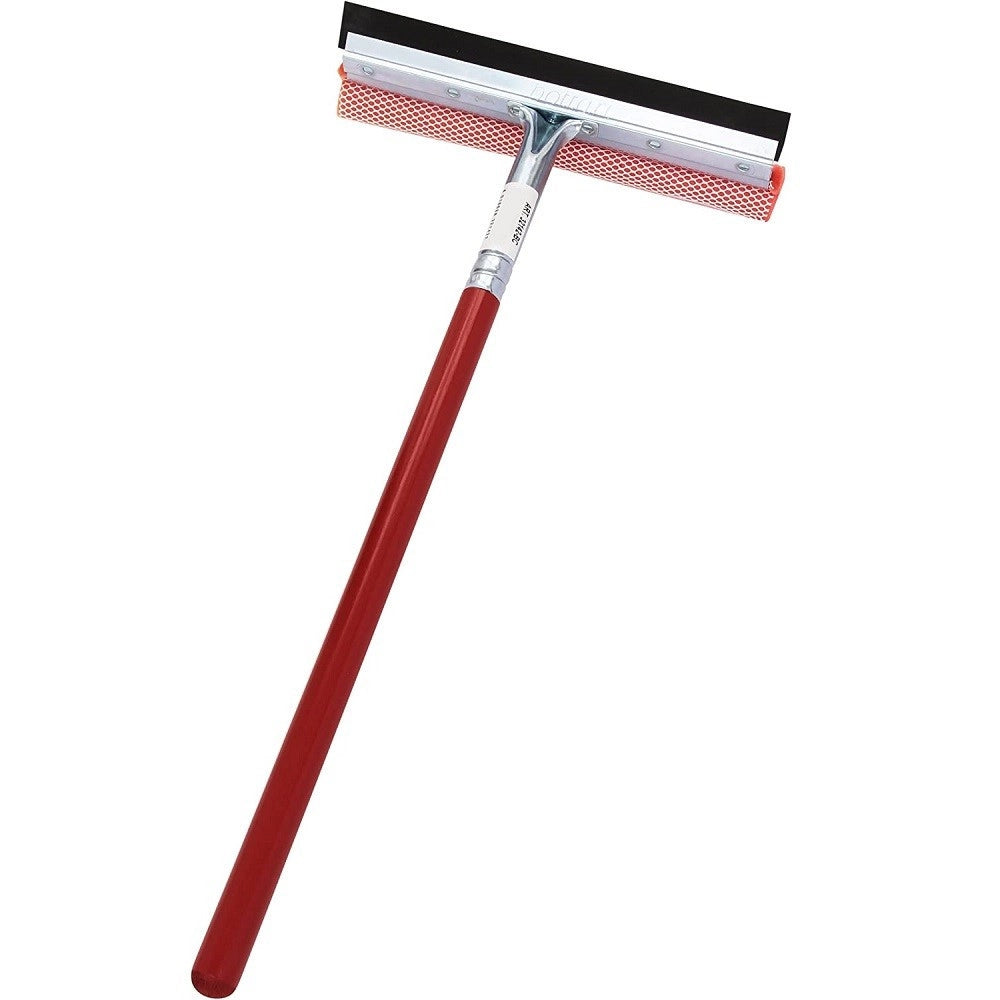 Trade Shop - Pulivetro Auto 25 Cm Manico Legno Spugna Gomma Per Moscerini Pulizia Parabrezza -