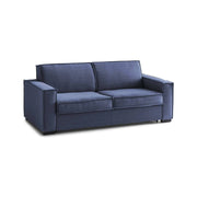 Divano fisso Ayramah, Divano a 2 posti Large, Made in Italy, SofÒ  Soggiorno in tessuto, con Braccioli slim, cm 180x95h90, Blu