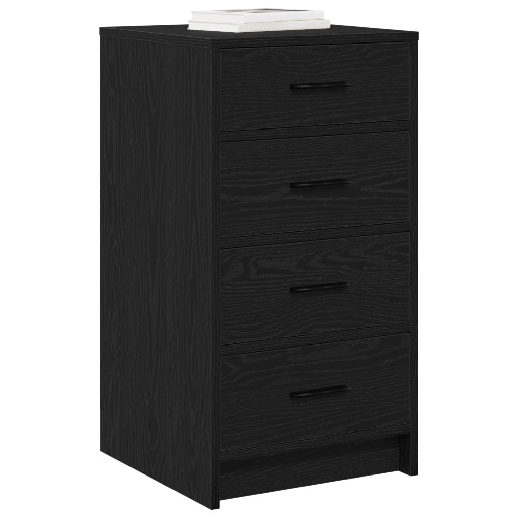 Madia Rovere Nero 40x41x75 cm Legno Ingegnerizzato