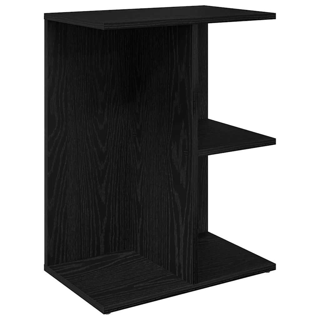 Comodini 2 pz Rovere Nero 46,5x29x61 cm in Legno Multistrato 858653