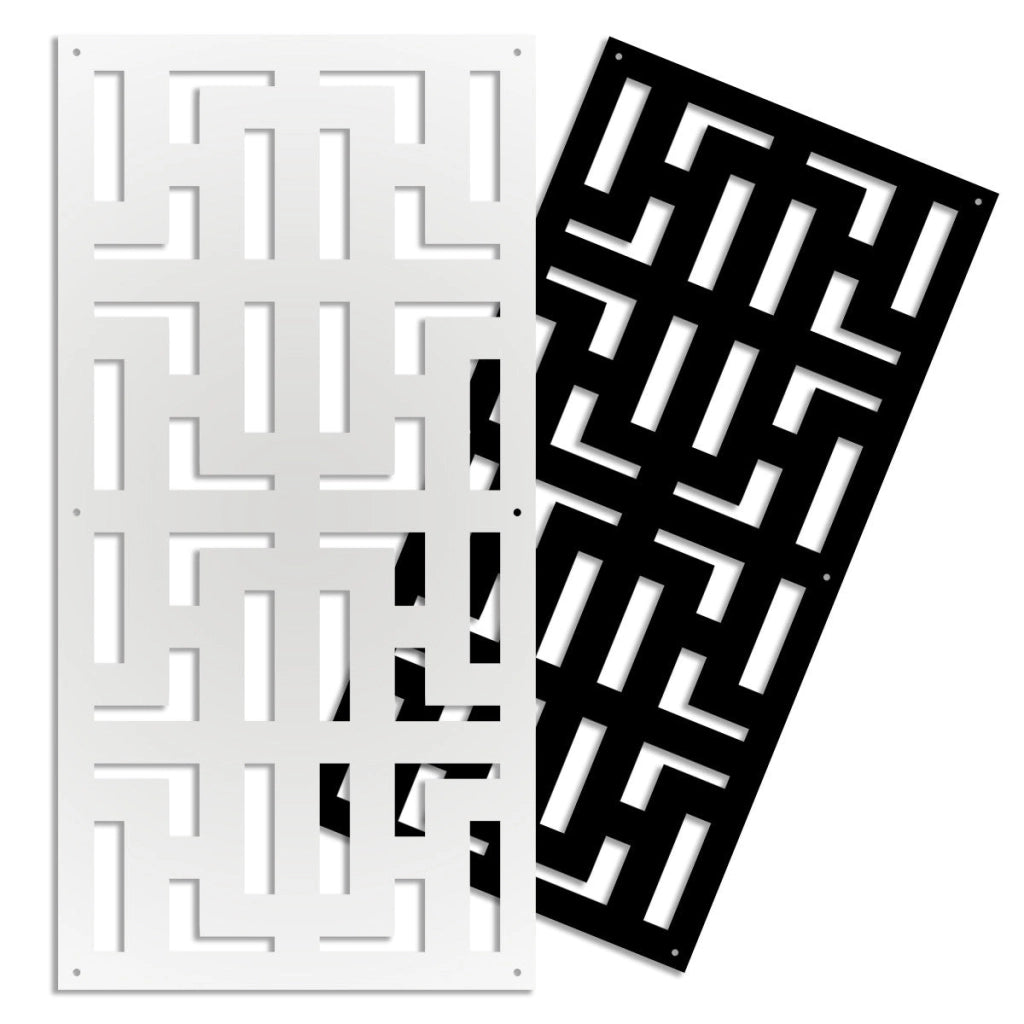 NO WAY - Pannello in PVC traforato - Parasole Colore: bianco, Misura: 98x198 cm