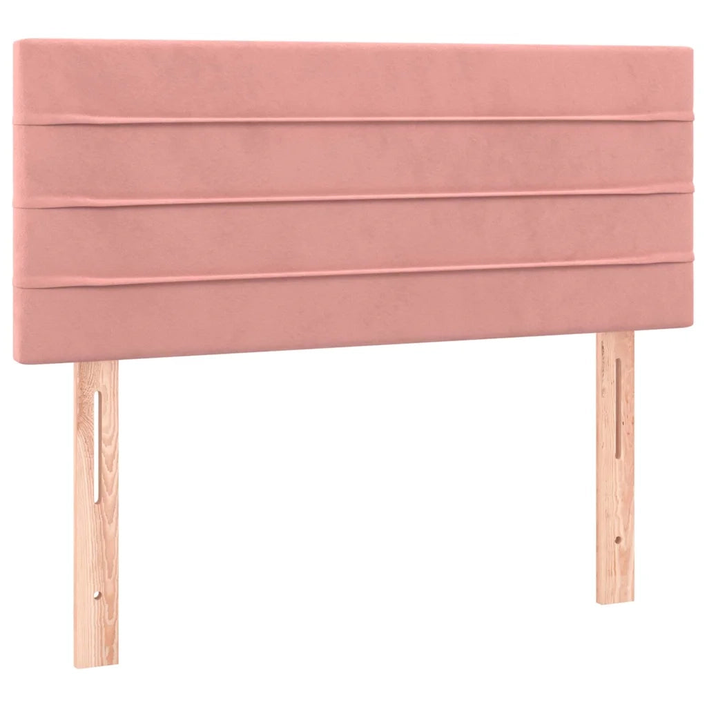 Giroletto a Molle con Materasso Rosa 80x200 cm in Velluto 3130990
