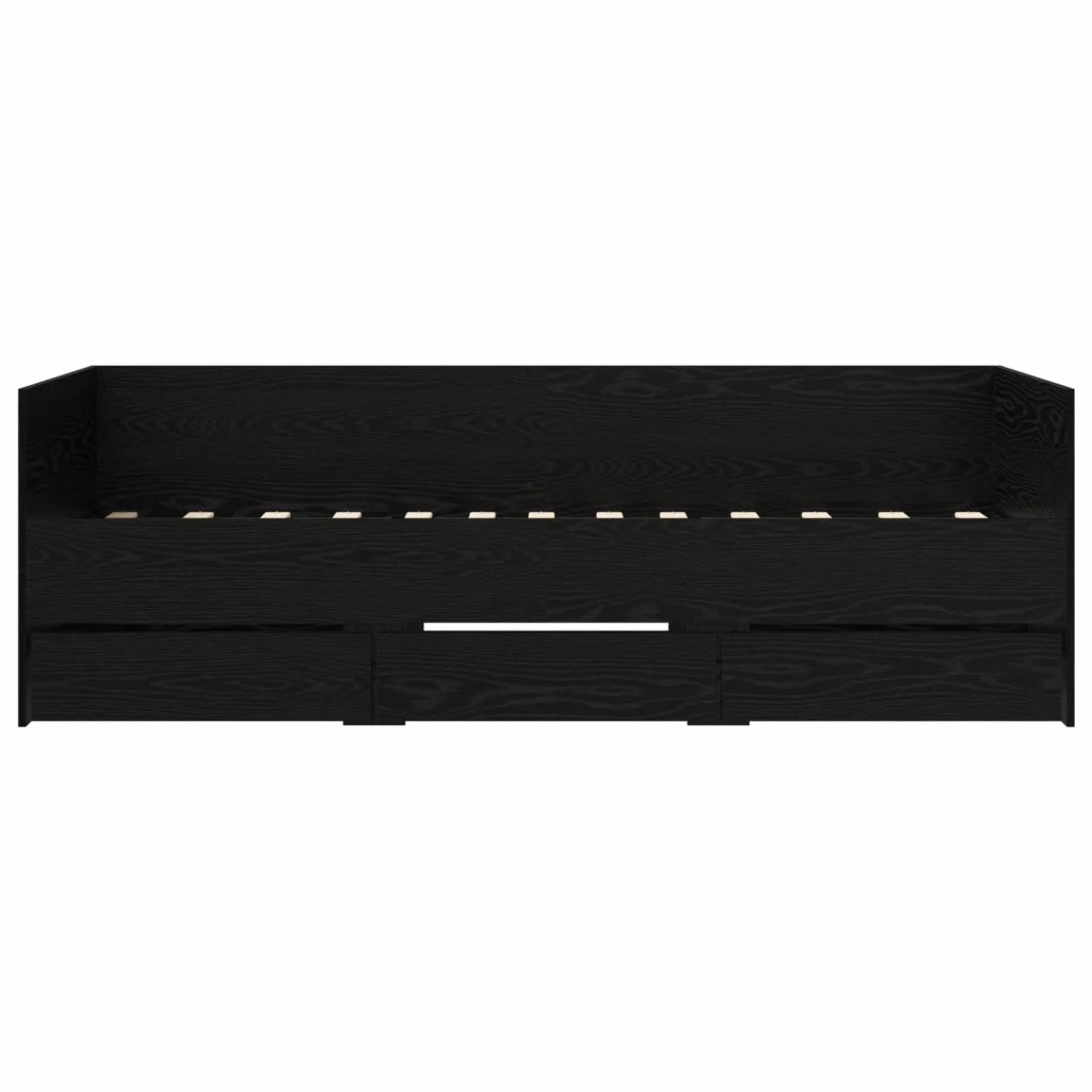 Telaio del letto con storage Rovere Nero 80 x 200 cm 3429635