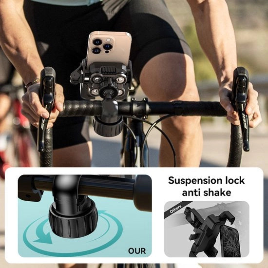 Telefonino per motocicletta - [compatibile con fotocamera] supporto per smartphone per motocicletta, morsetto per bicicletta e scooter, compatibile con iPhone/Samsung/Google/Huawei/Xiaomi, telefoni da 4,7 a 7 pollici, versione aggiornata