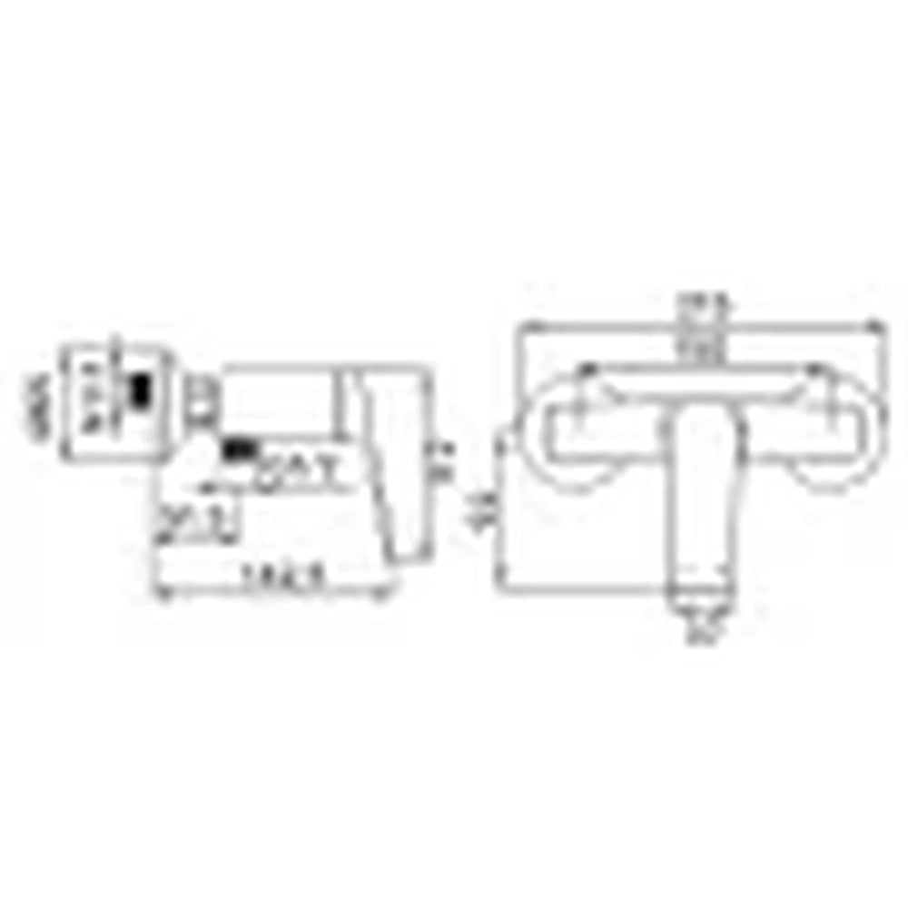 Miscelatore Esterno Doccia Dynamic Cromato Ø 35 mm | Idro-Bric